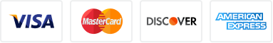 We accept Visa, Mastercard, Discover, American Express, PayPal